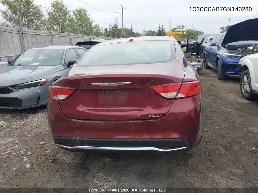 2016 CHRYSLER 200 VIN 1C3CCCAB7GN140280 — фото 16
