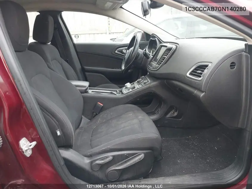 2016 CHRYSLER 200 VIN 1C3CCCAB7GN140280 — фото 5