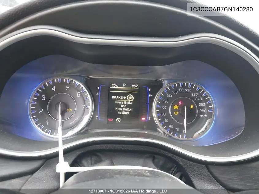 2016 CHRYSLER 200 VIN 1C3CCCAB7GN140280 — фото 7