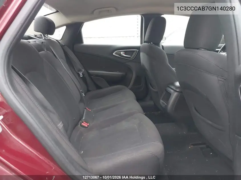 2016 CHRYSLER 200 VIN 1C3CCCAB7GN140280 — фото 8
