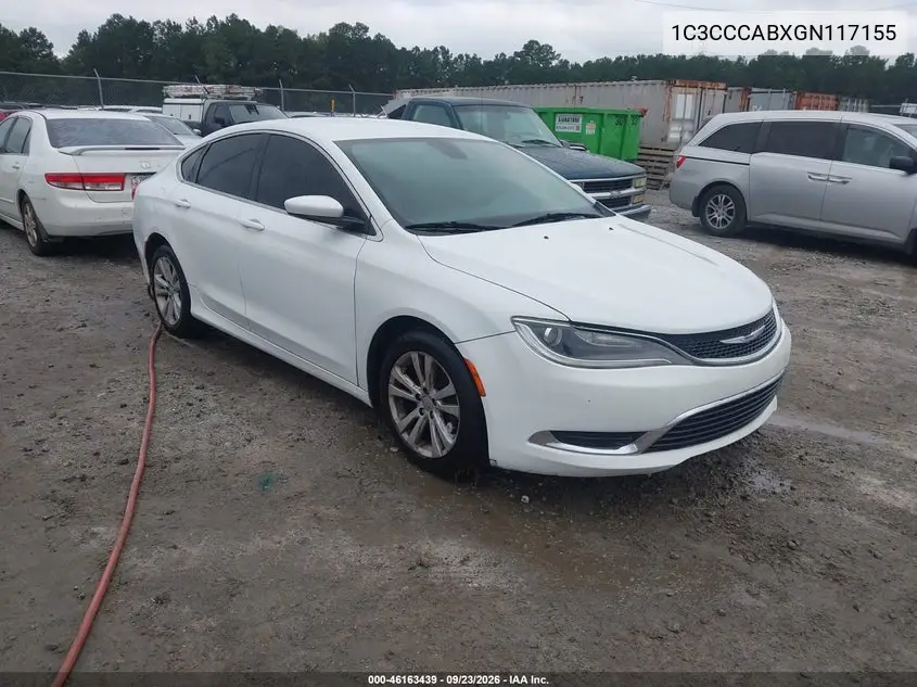 CHRYSLER 200 2016, VIN 1C3CCCABXGN117155