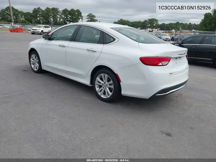 2016 CHRYSLER 200 VIN 1C3CCCAB1GN152926 — фото 3
