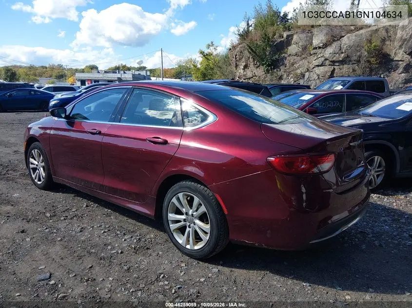 2016 CHRYSLER 200 VIN 1C3CCCAB1GN104634 — фото 3