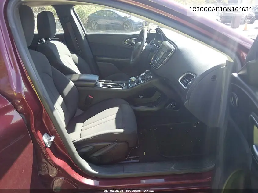 2016 CHRYSLER 200 VIN 1C3CCCAB1GN104634 — фото 5