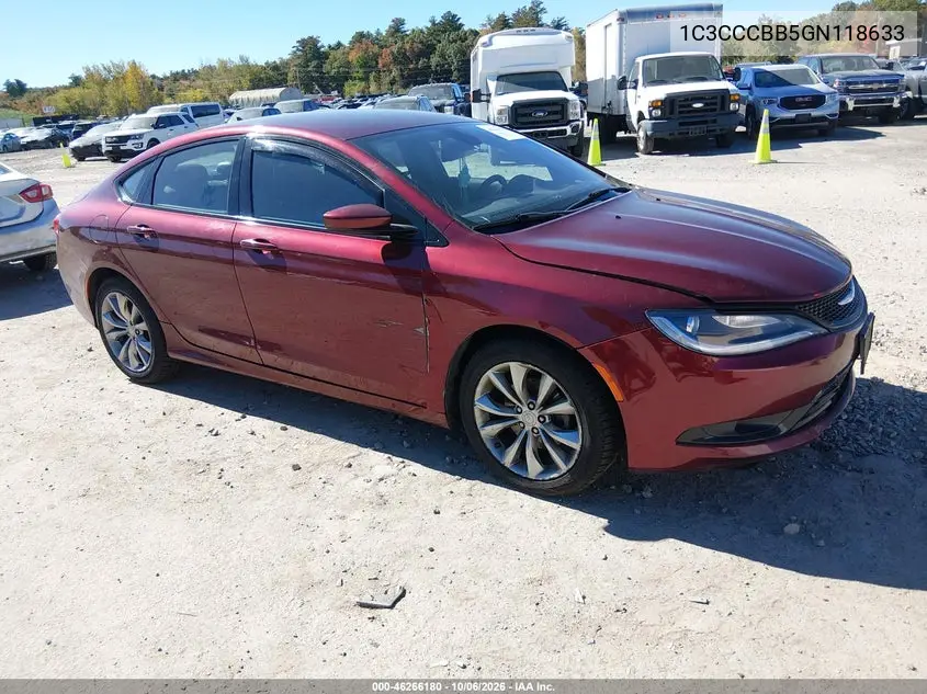 CHRYSLER 200 2016, VIN 1C3CCCBB5GN118633