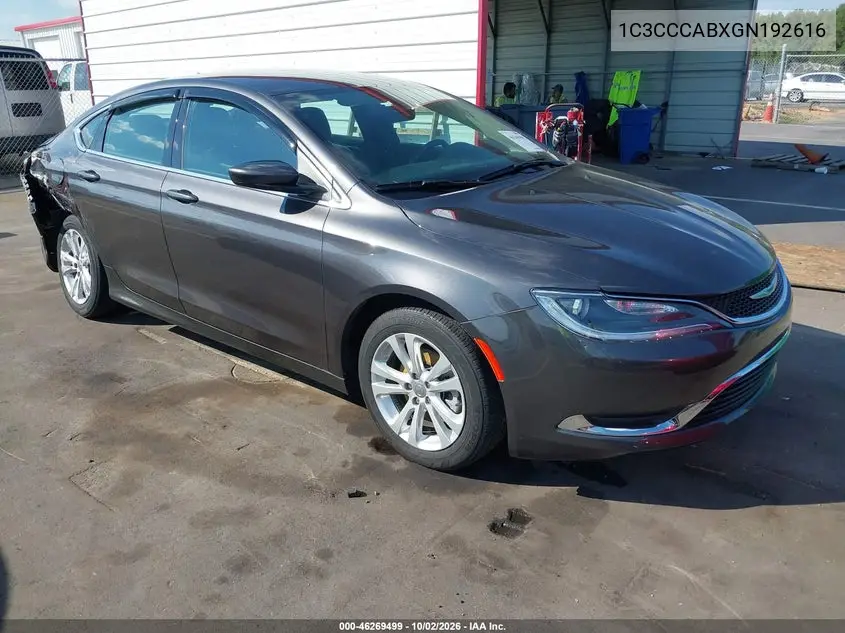 CHRYSLER 200 2016, VIN 1C3CCCABXGN192616