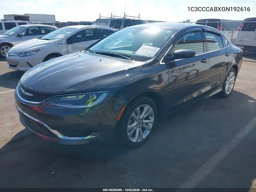 2016 CHRYSLER 200 VIN 1C3CCCABXGN192616 — фото 2