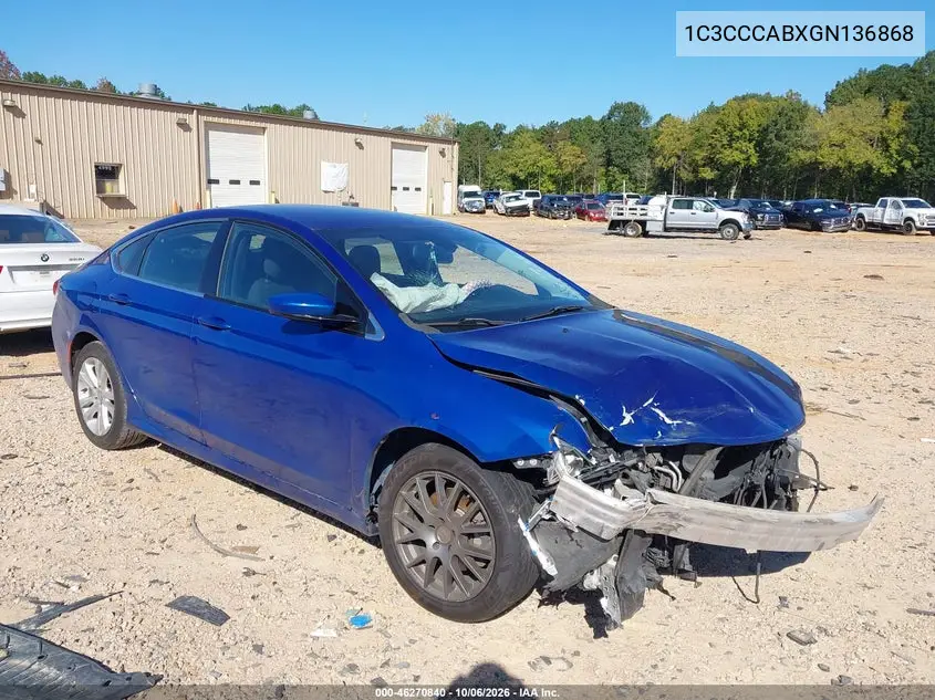 CHRYSLER 200 2016, VIN 1C3CCCABXGN136868
