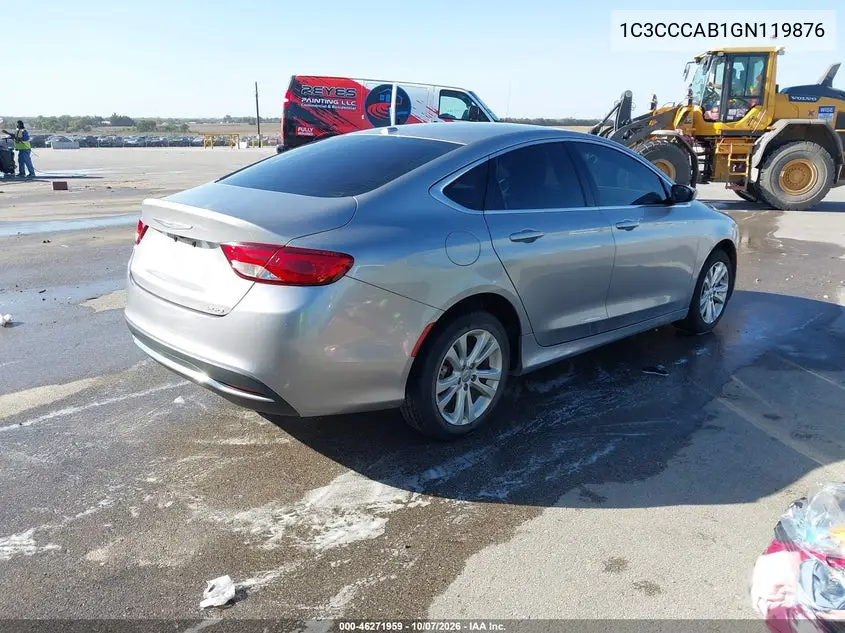 2016 CHRYSLER 200 VIN 1C3CCCAB1GN119876 — фото 4