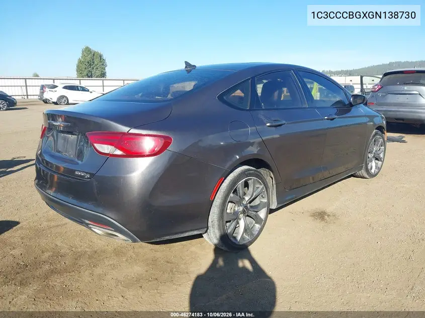 2016 CHRYSLER 200 VIN 1C3CCCBGXGN138730 — фото 4