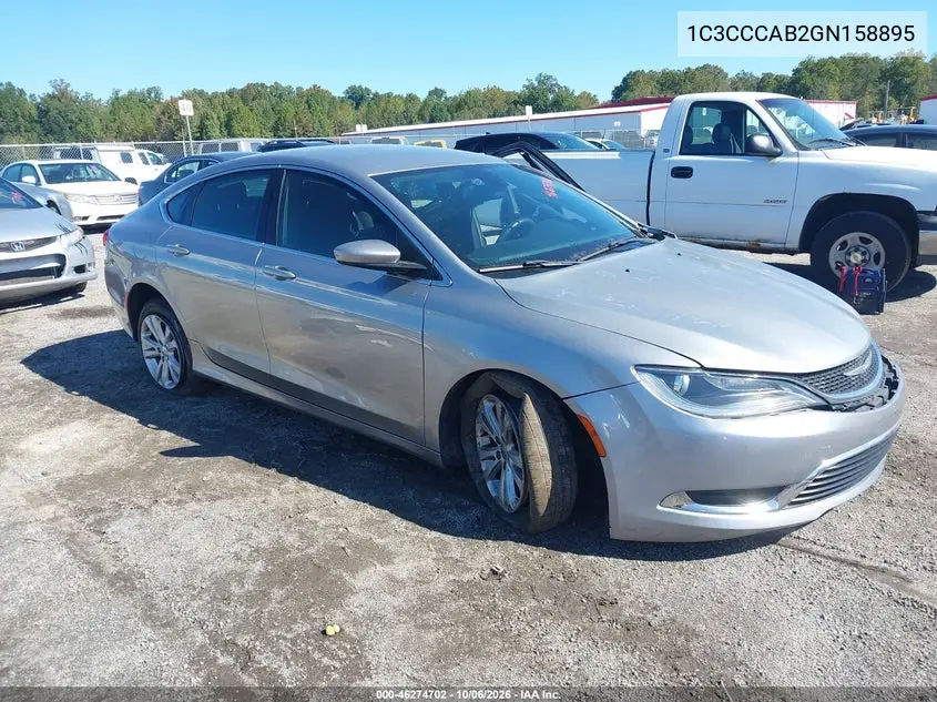 CHRYSLER 200 2016, VIN 1C3CCCAB2GN158895