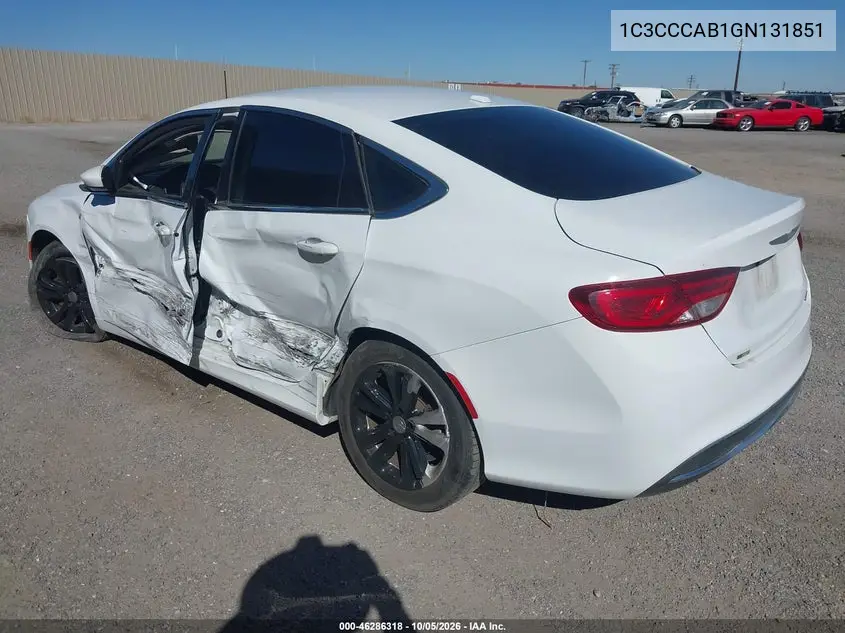 2016 CHRYSLER 200 VIN 1C3CCCAB1GN131851 — фото 3