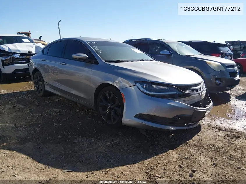 CHRYSLER 200 2016, VIN 1C3CCCBG7GN177212