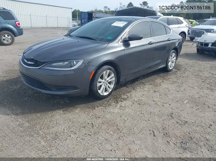 2016 CHRYSLER 200 VIN 1C3CCCFB2GN186186 — фото 2