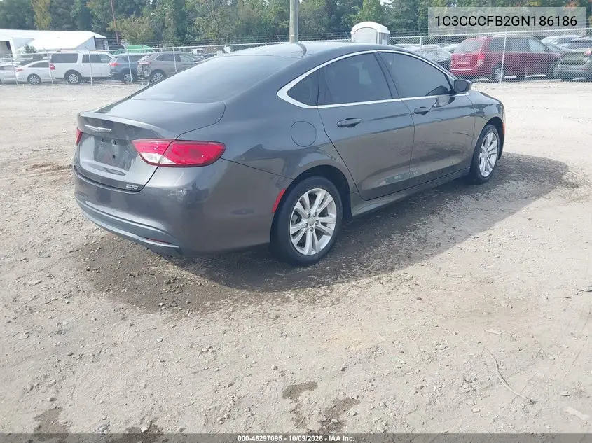 2016 CHRYSLER 200 VIN 1C3CCCFB2GN186186 — фото 4