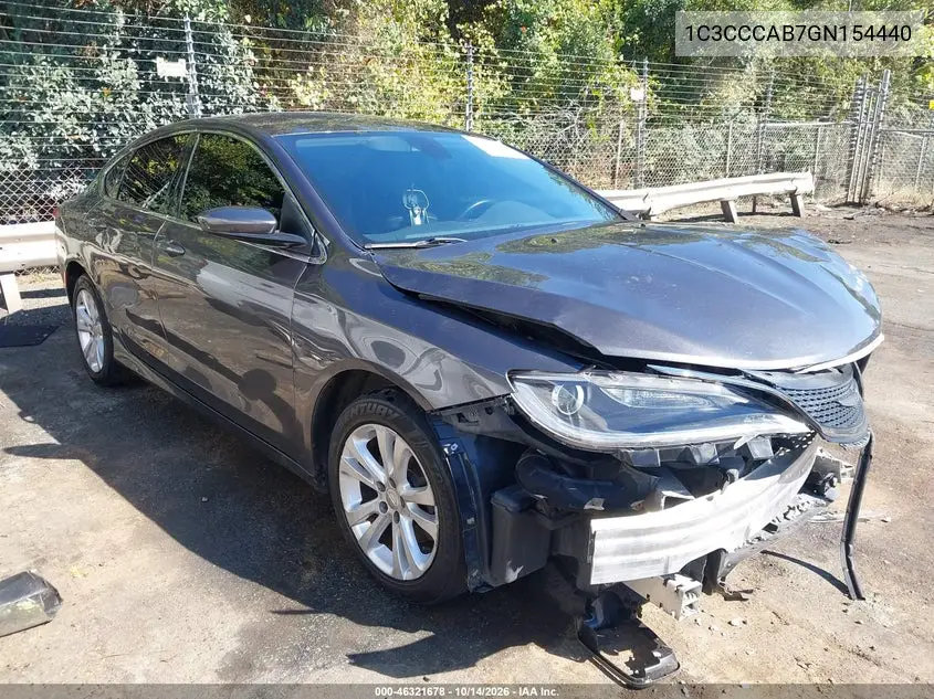 CHRYSLER 200 2016, VIN 1C3CCCAB7GN154440