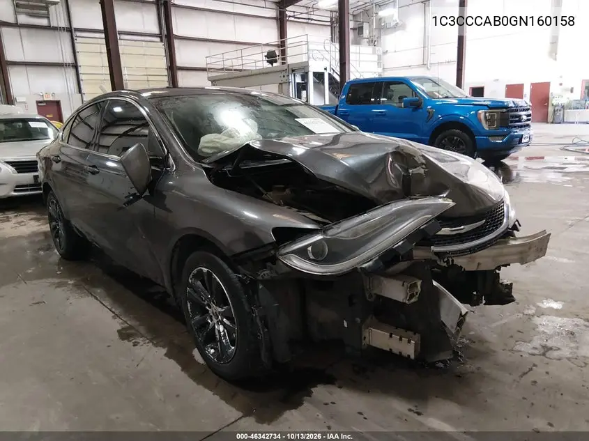 CHRYSLER 200 2016, VIN 1C3CCCAB0GN160158