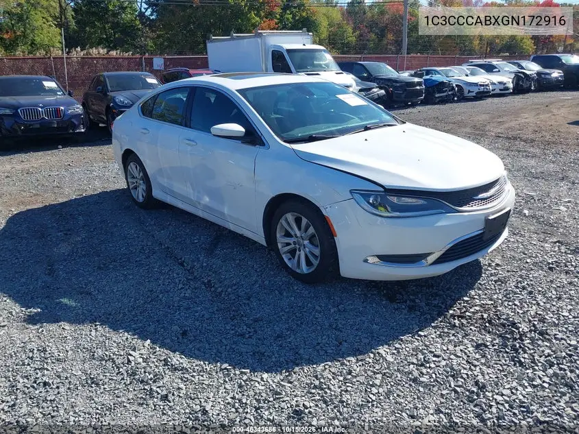 CHRYSLER 200 2016, VIN 1C3CCCABXGN172916