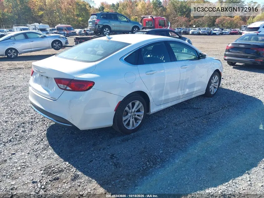 2016 CHRYSLER 200 VIN 1C3CCCABXGN172916 — фото 4