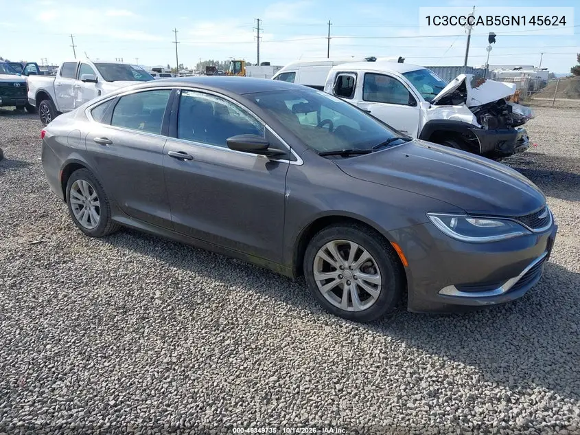 CHRYSLER 200 2016, VIN 1C3CCCAB5GN145624