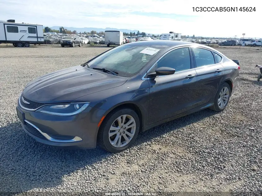 2016 CHRYSLER 200 VIN 1C3CCCAB5GN145624 — фото 2