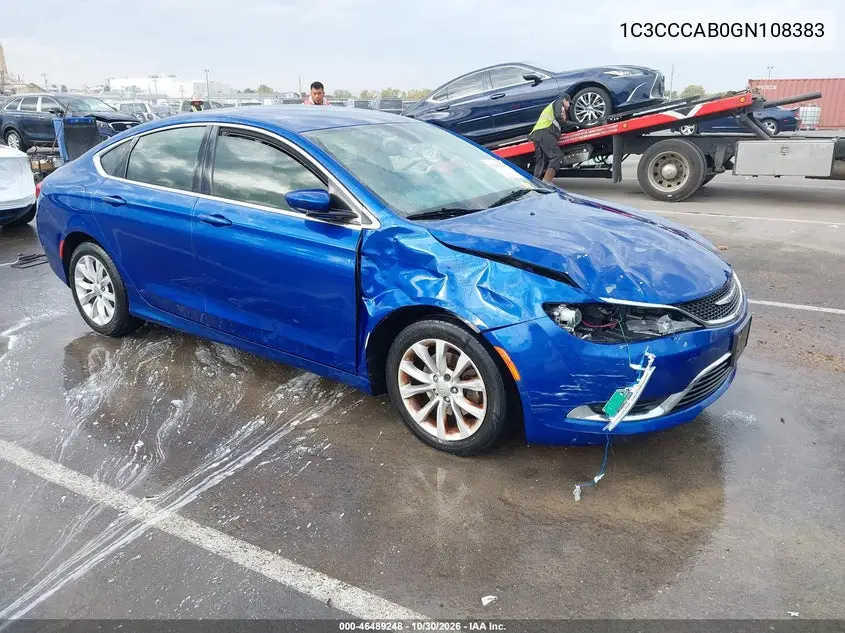 CHRYSLER 200 2016, VIN 1C3CCCAB0GN108383