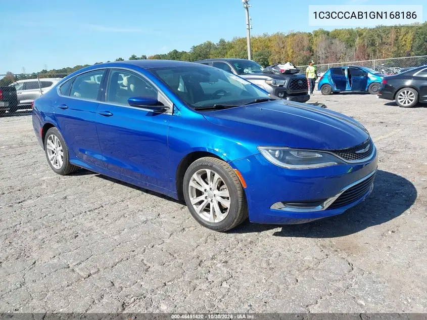 CHRYSLER 200 2016, VIN 1C3CCCAB1GN168186