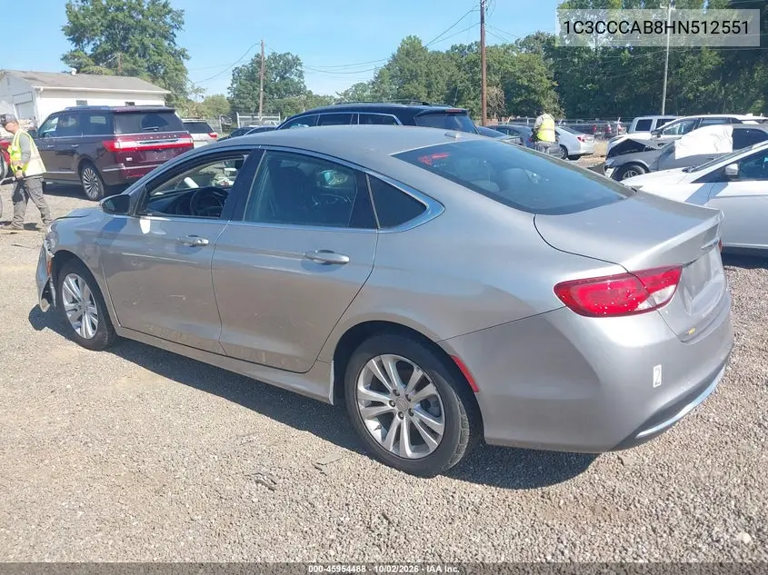 2017 CHRYSLER 200 VIN 1C3CCCAB8HN512551 — фото 3