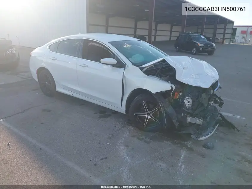 CHRYSLER 200 2017, VIN 1C3CCCAB3HN500761