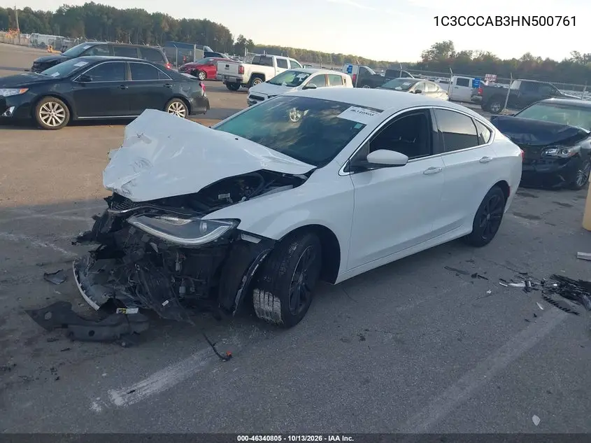 2017 CHRYSLER 200 VIN 1C3CCCAB3HN500761 — фото 2