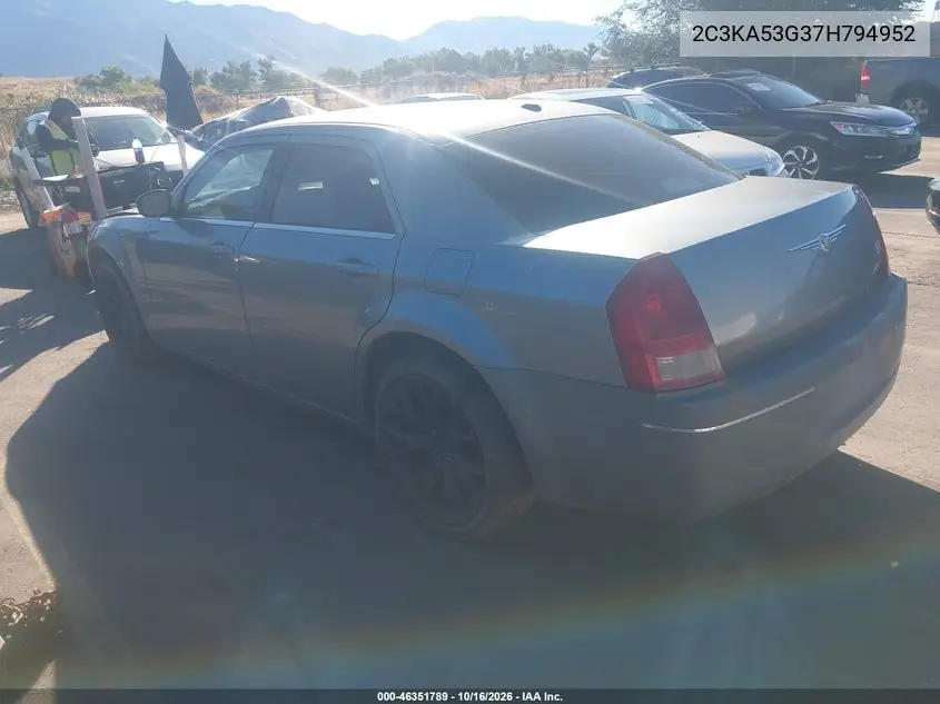 2007 CHRYSLER 300 VIN 2C3KA53G37H794952 — фото 3