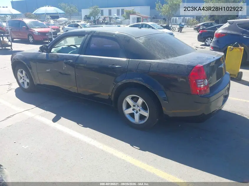 2008 CHRYSLER 300 VIN 2C3KA43R28H102922 — фото 3