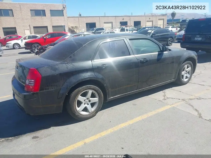 2008 CHRYSLER 300 VIN 2C3KA43R28H102922 — фото 4