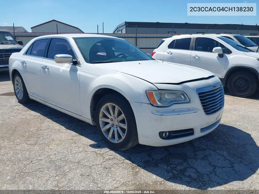 CHRYSLER 300 2012, VIN 2C3CCACG4CH138230