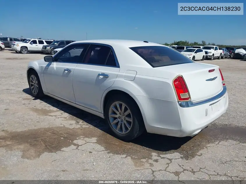 2012 CHRYSLER 300 VIN 2C3CCACG4CH138230 — фото 3