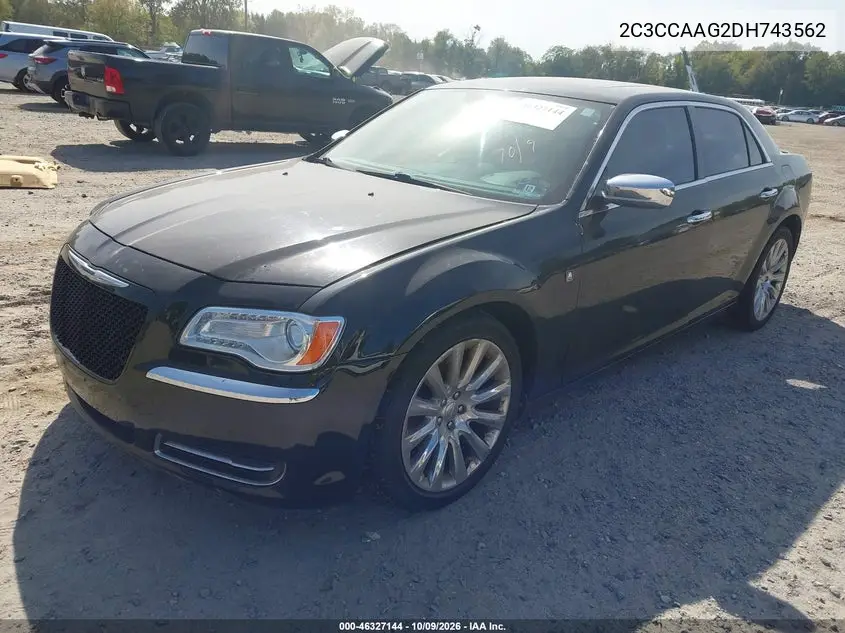 2013 CHRYSLER 300 VIN 2C3CCAAG2DH743562 — фото 2