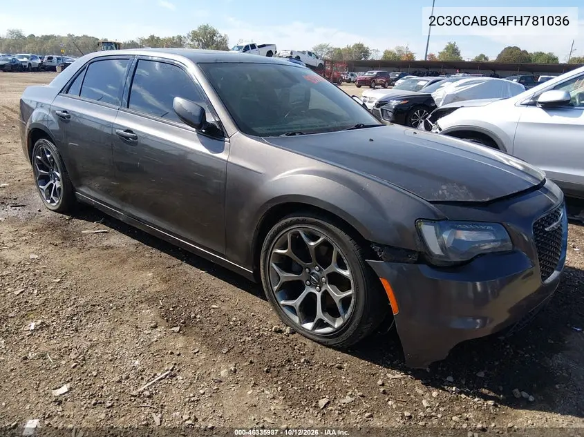 CHRYSLER 300 2015, VIN 2C3CCABG4FH781036