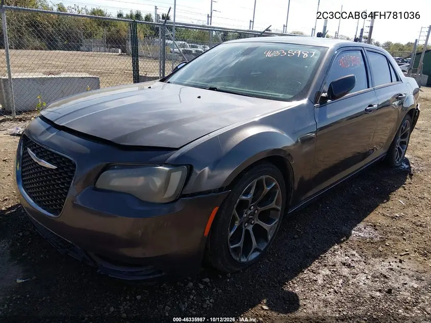 2015 CHRYSLER 300 VIN 2C3CCABG4FH781036 — фото 2