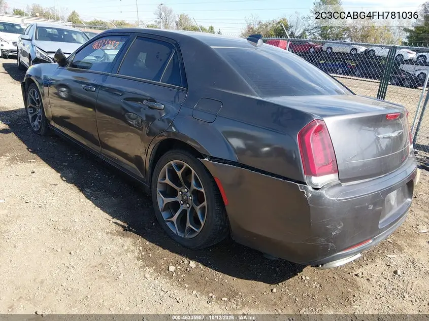 2015 CHRYSLER 300 VIN 2C3CCABG4FH781036 — фото 3