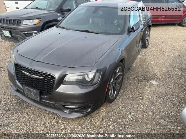 2017 CHRYSLER 300 VIN 2C3CCABG4HH526552 — фото 2