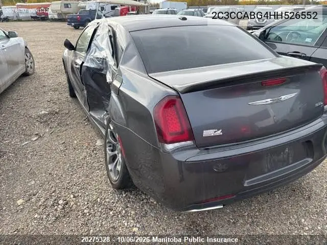 2017 CHRYSLER 300 VIN 2C3CCABG4HH526552 — фото 3