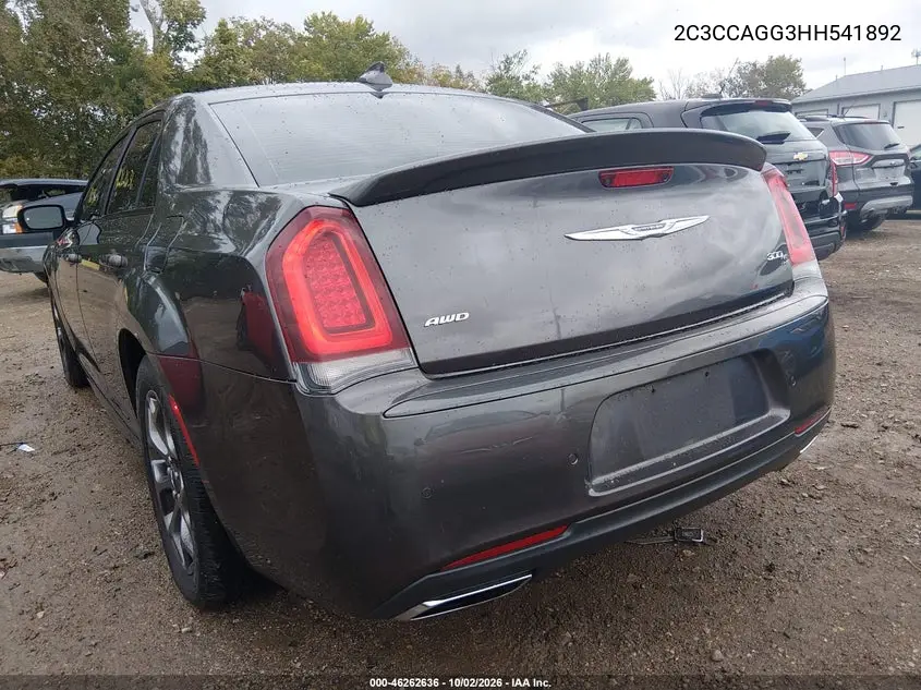2017 CHRYSLER 300 VIN 2C3CCAGG3HH541892 — фото 3
