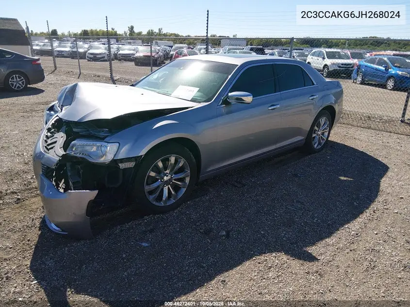 2018 CHRYSLER 300 VIN 2C3CCAKG6JH268024 — фото 2