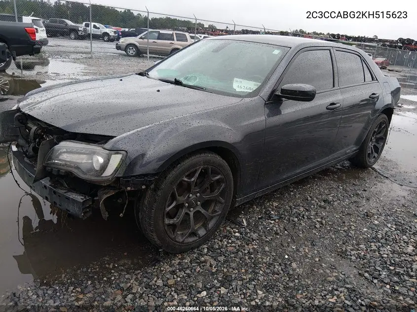 2019 CHRYSLER 300 VIN 2C3CCABG2KH515623 — фото 2