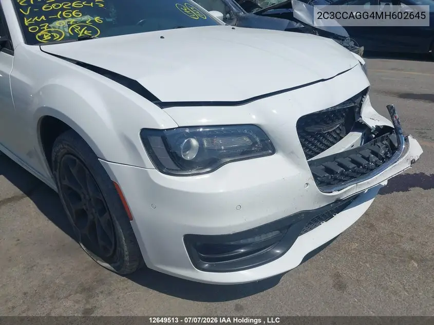 2021 CHRYSLER 300 VIN 2C3CCAGG4MH602645 — фото 12