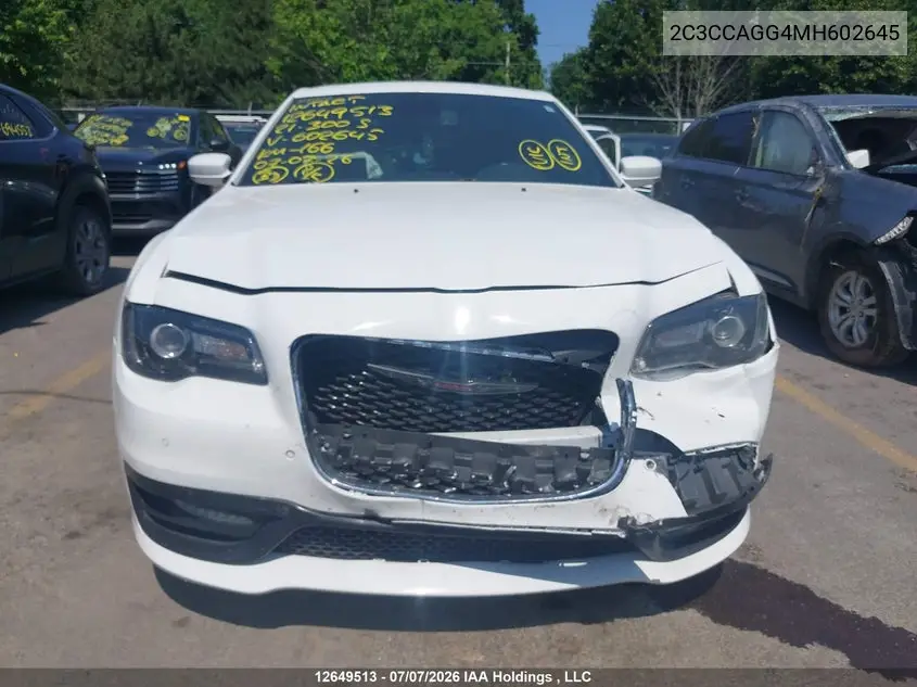 2021 CHRYSLER 300 VIN 2C3CCAGG4MH602645 — фото 13