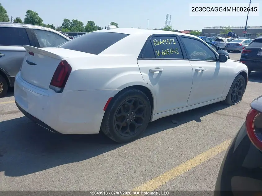 2021 CHRYSLER 300 VIN 2C3CCAGG4MH602645 — фото 4