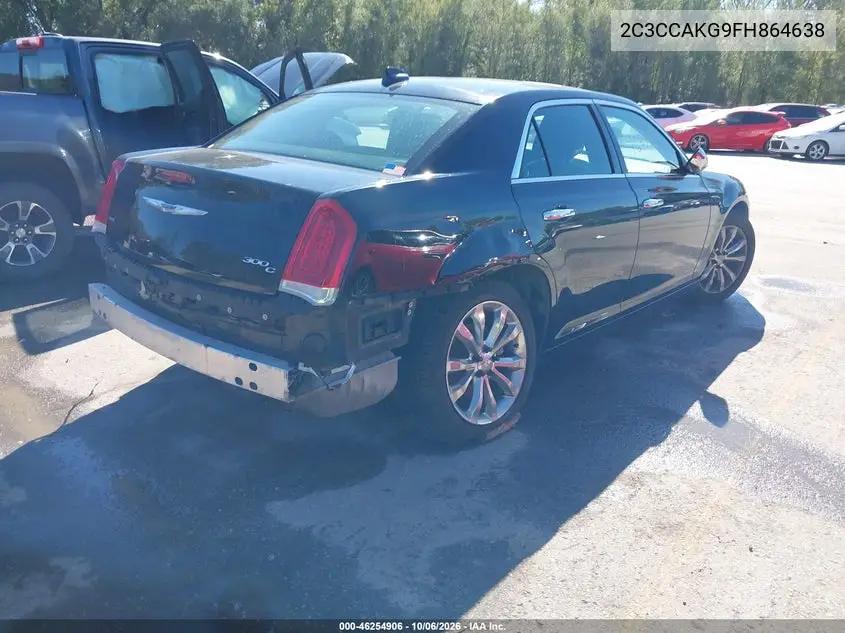 2015 CHRYSLER 300C VIN 2C3CCAKG9FH864638 — фото 4