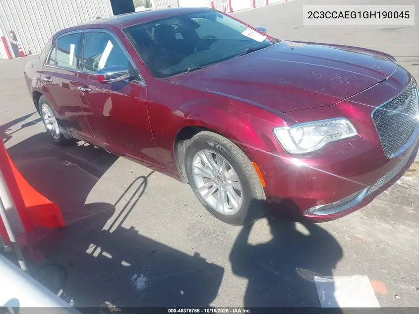 CHRYSLER 300C 2016, VIN 2C3CCAEG1GH190045