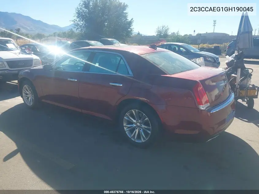 2016 CHRYSLER 300C VIN 2C3CCAEG1GH190045 — фото 3